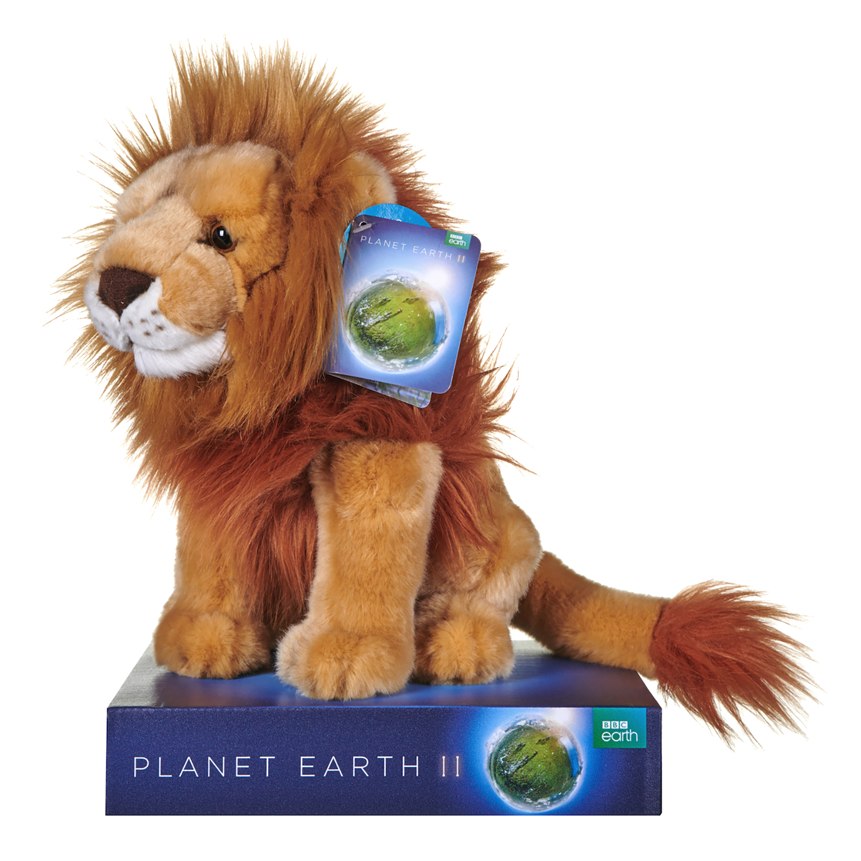NEW 10" BBC EARTH BOXED LION SOFT TOY PLANET EARTH 